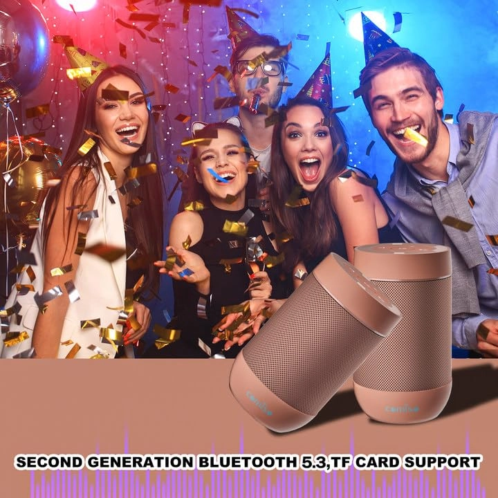 Portable Bluetooth Speaker - Waterproof Wireless 12H Playtime