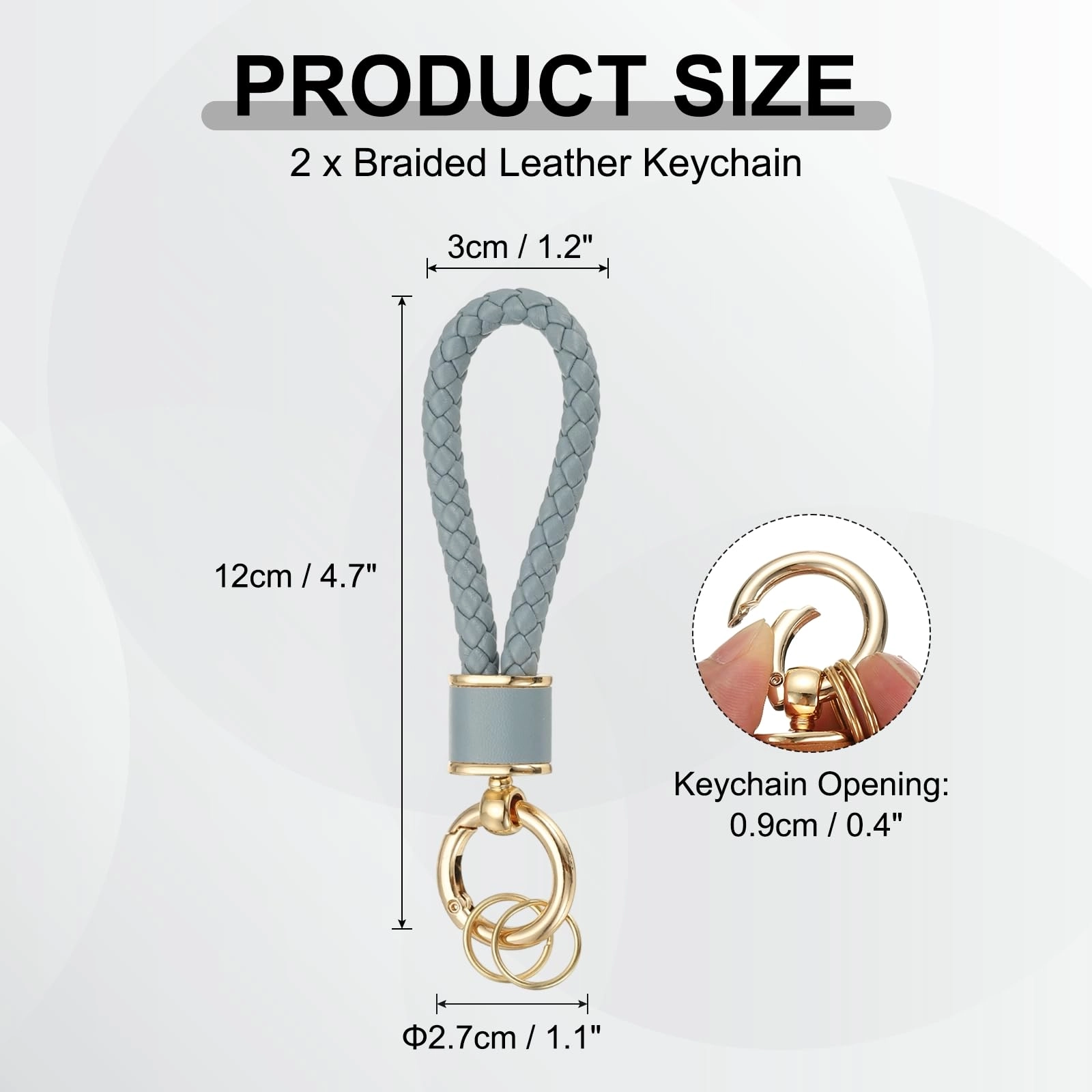 Braided Leather Keychain - Animal