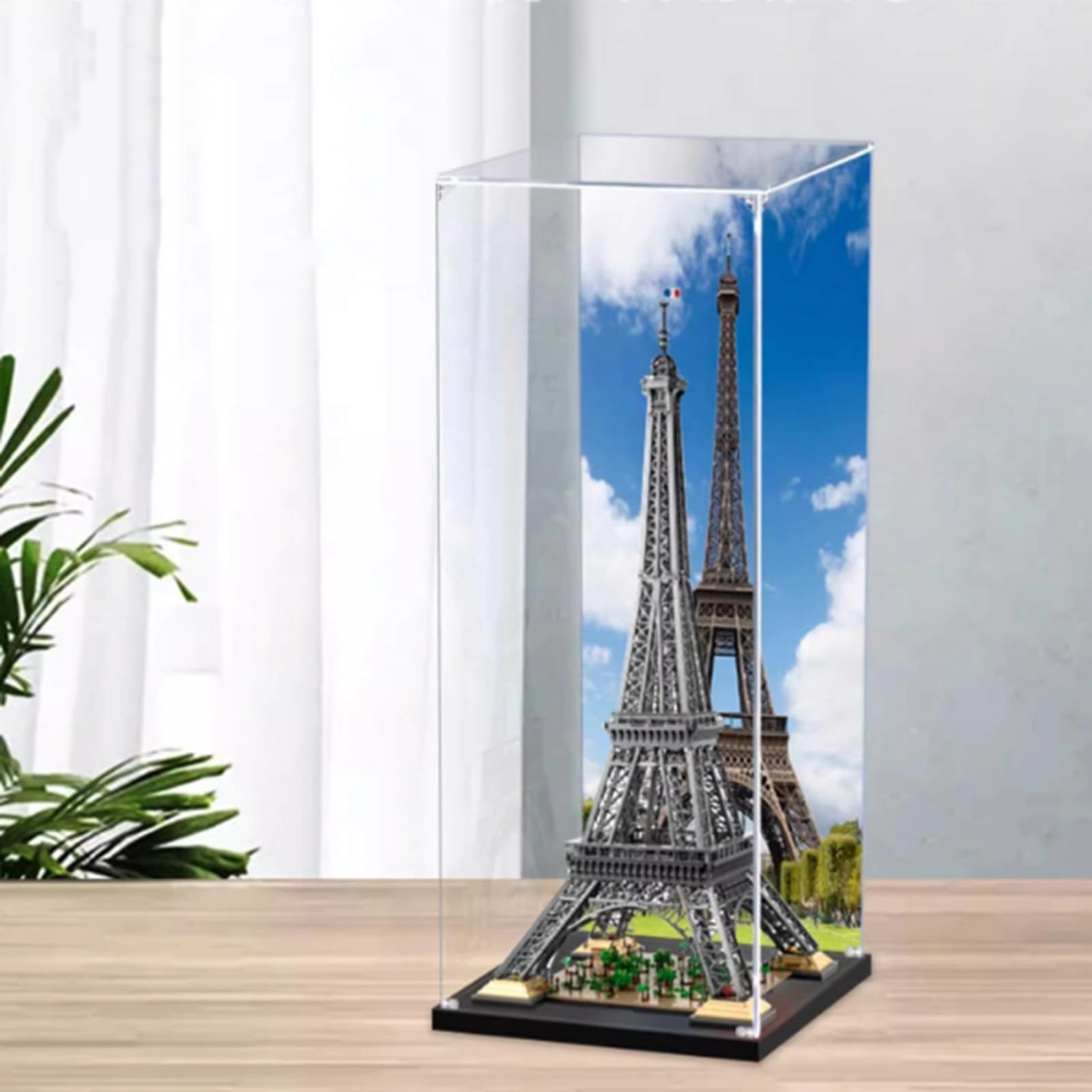 GCMHDJD Acrylic Display case for Lego 10307 Eiffel Tower - 23.6x23.6x61-in Clear