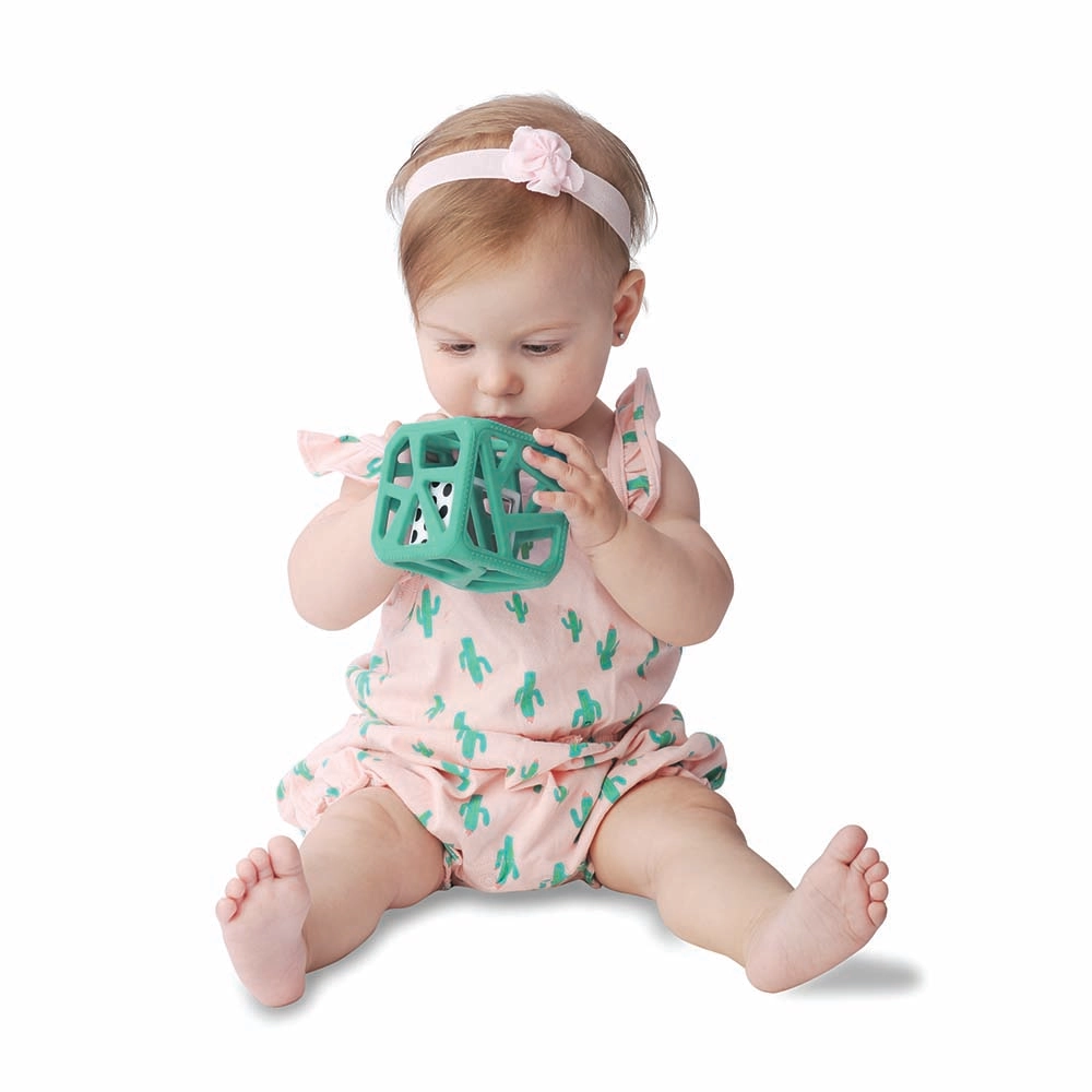 Easy-Grip Teether Rattle - 100 % food-grade silicone 70% ABS+30% Acrylic