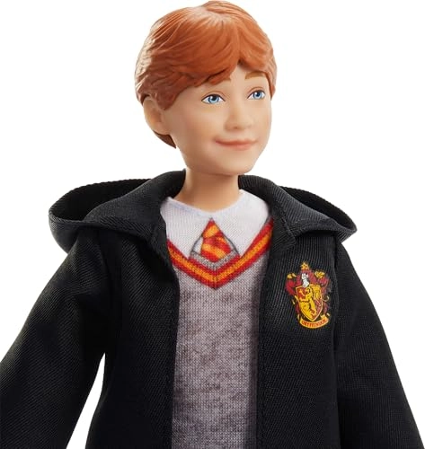 Ron Weasley Fashion Doll - Plastic Hogwarts Robe Wand Ages 6+