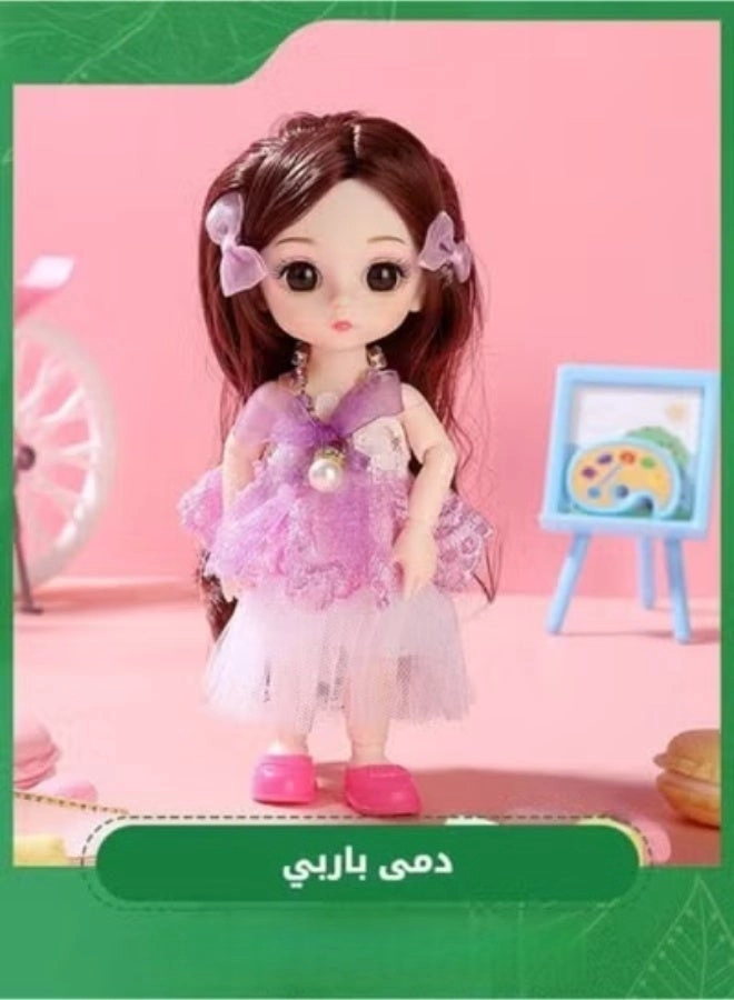 Princess Dolls - 3 Pcs 17cm Mini Tiaras Hair Shoes Set