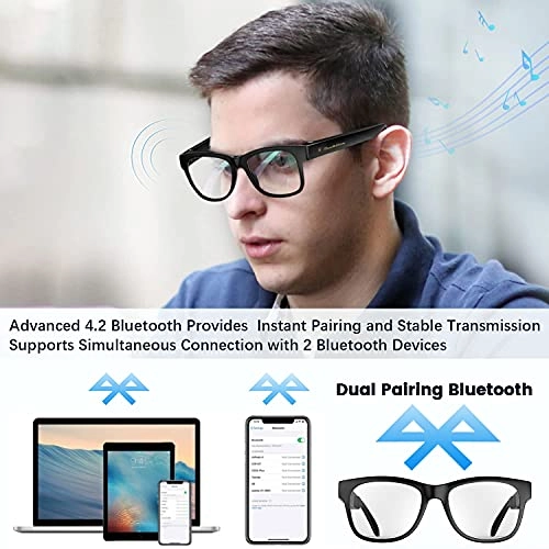 Bone Conduction Glasses - Open-Ear Bluetooth Photochromic