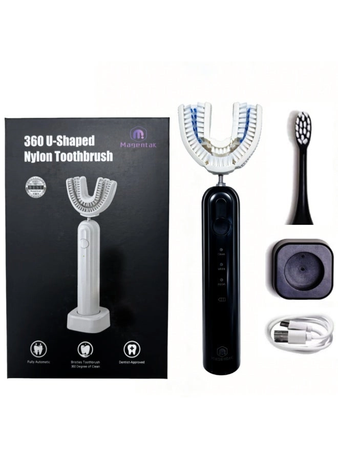 Magentak U Shaped Toothbrush - 360 Degree 23760 Nylon Bristles 3 Modes