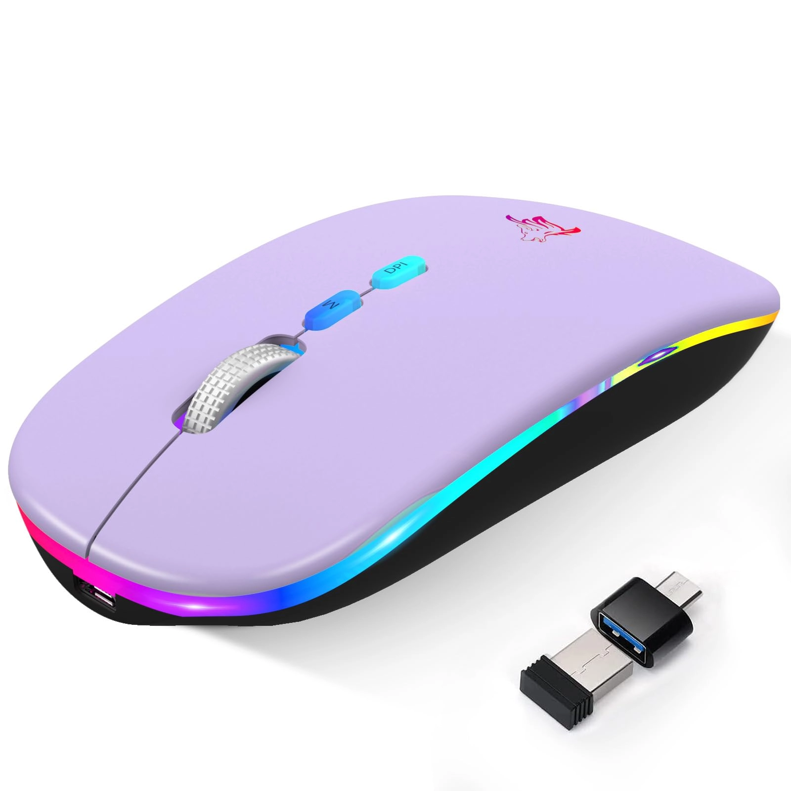LED Slim Rechargeable Mouse - Wireless