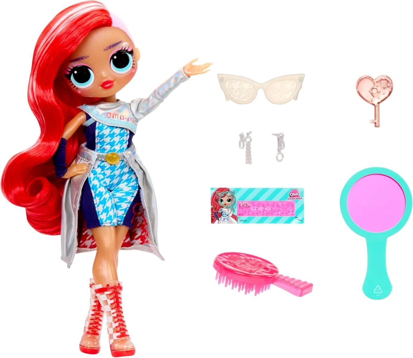 Eye Spy Fashion Doll - Interactive Unboxing Color Change Charm Key Necklace