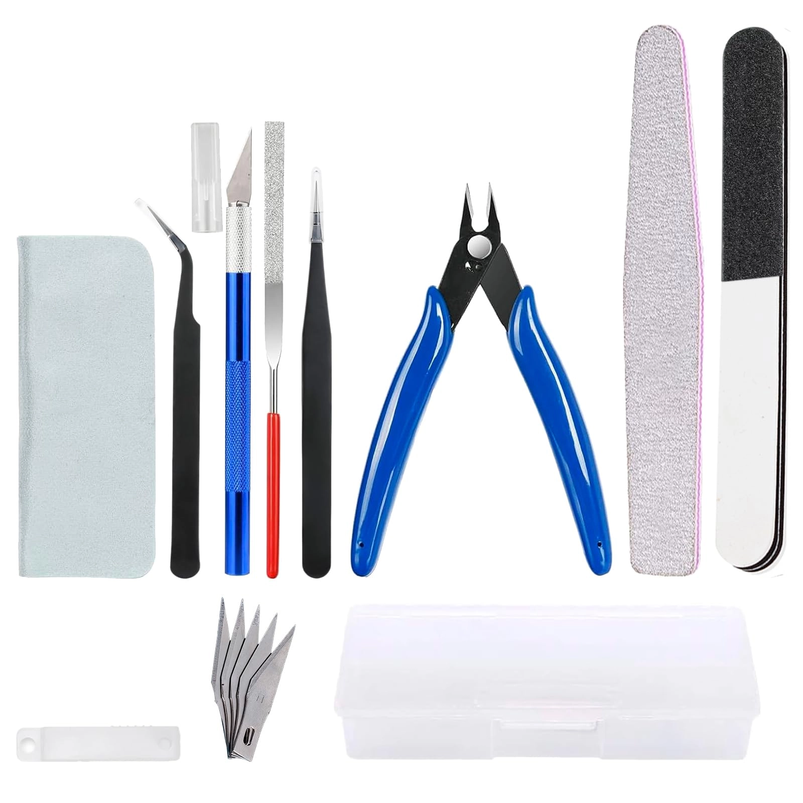 maltvie Model Tools Kit - 14 PCS Plastic Model Kits Gundam Car Models Miniature Assembly