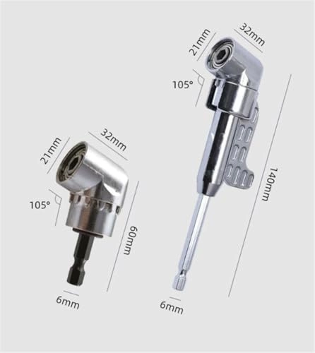 105 Degree Drill Adaptor - 2pcs 1/4" Hex Shank Magnetic