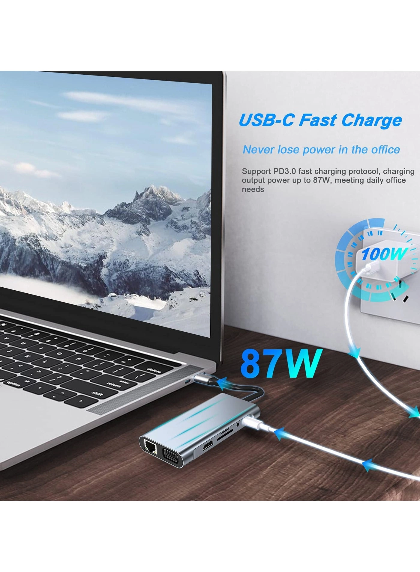 USB-C Hub - 11-in-1 4K HDMI PD Charging
