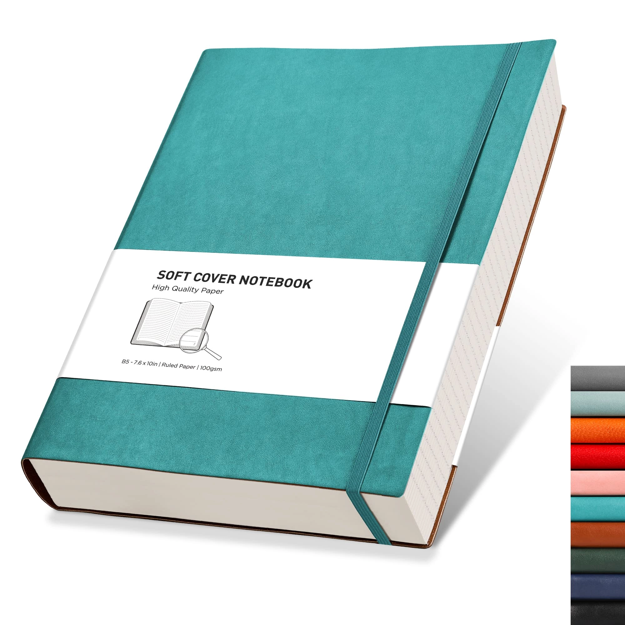 rettacy College Ruled Notebook B5 Softcover - Lined 320 Pages