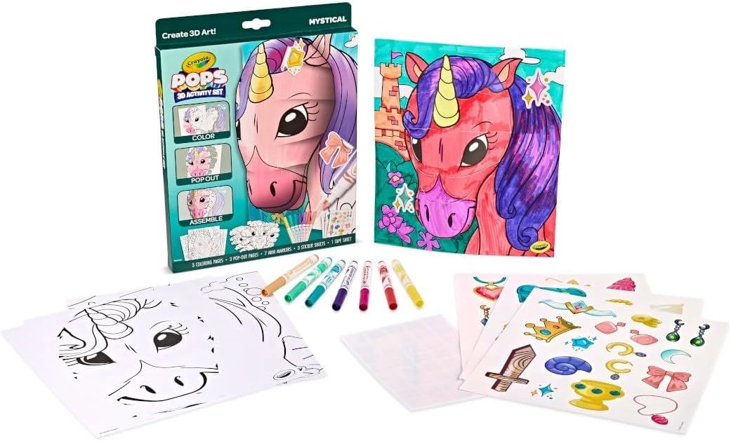 Pops 3D Dinos - 7 washable markers