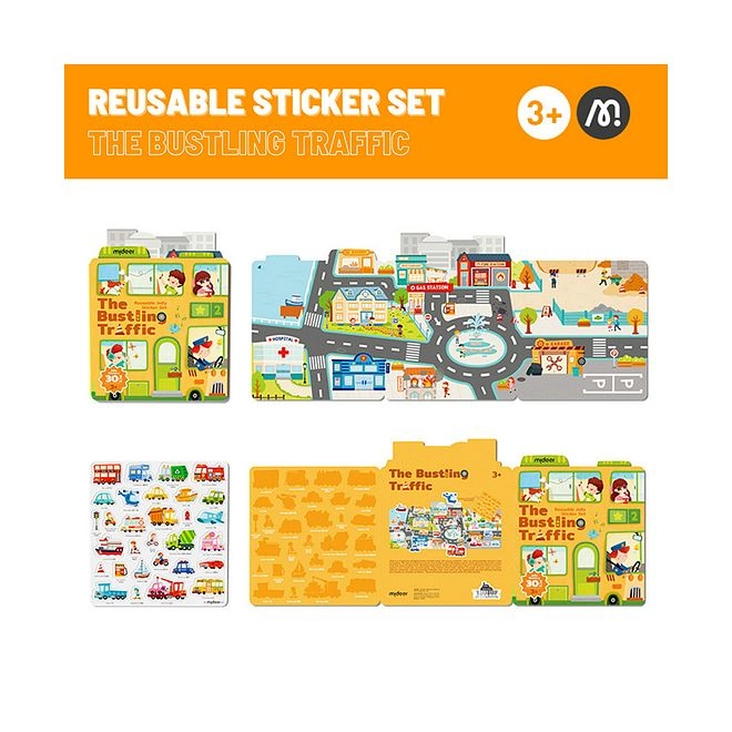 Cognitive Growth Activity Sticker Book Reusable Waterproof Durable Non-Toxic 39 pcs