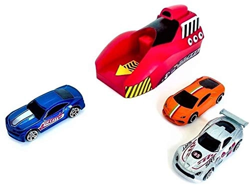 PLUSPOINT Rapid Launcher + Die-Cast Toy Cars Set - 3 pcs