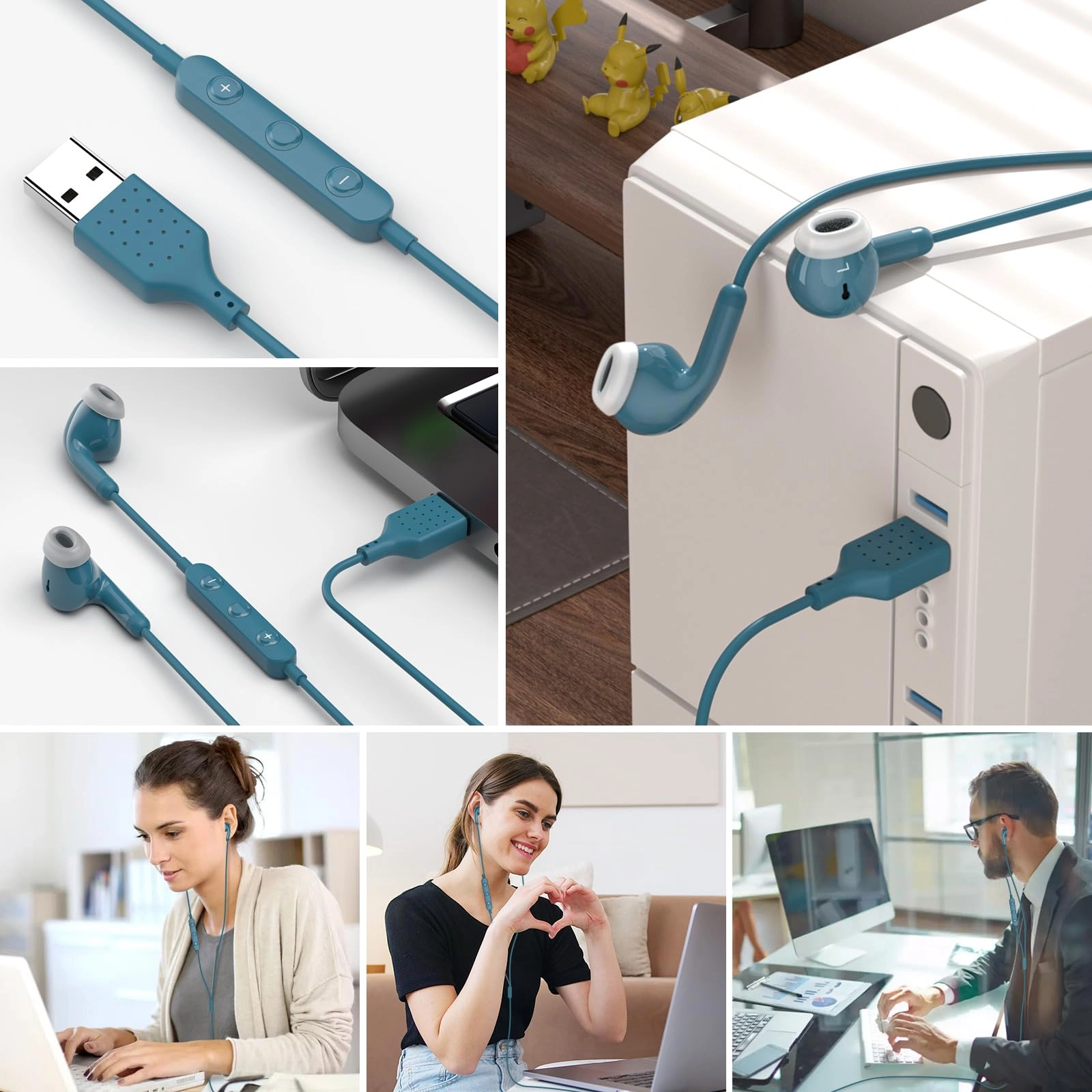 USB Earbuds - Wired Earbud