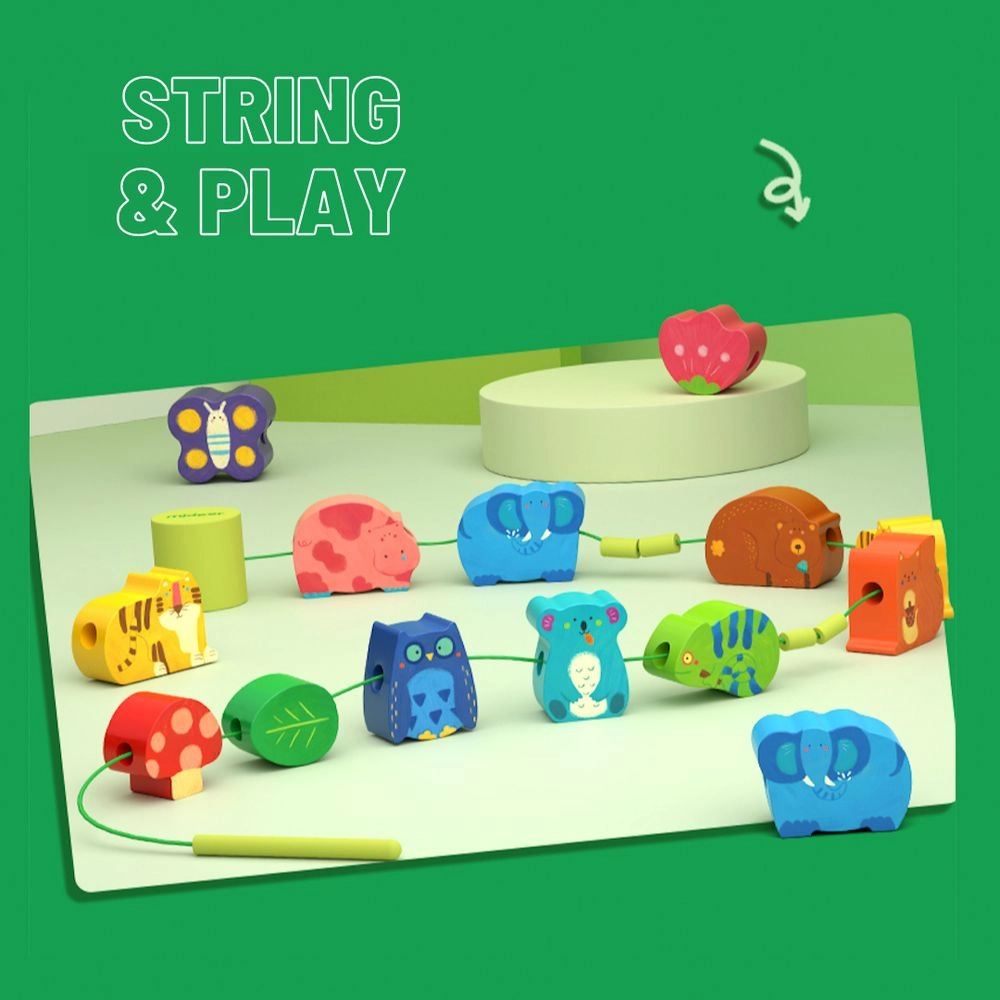 Lacing Beads Math - 18 Months