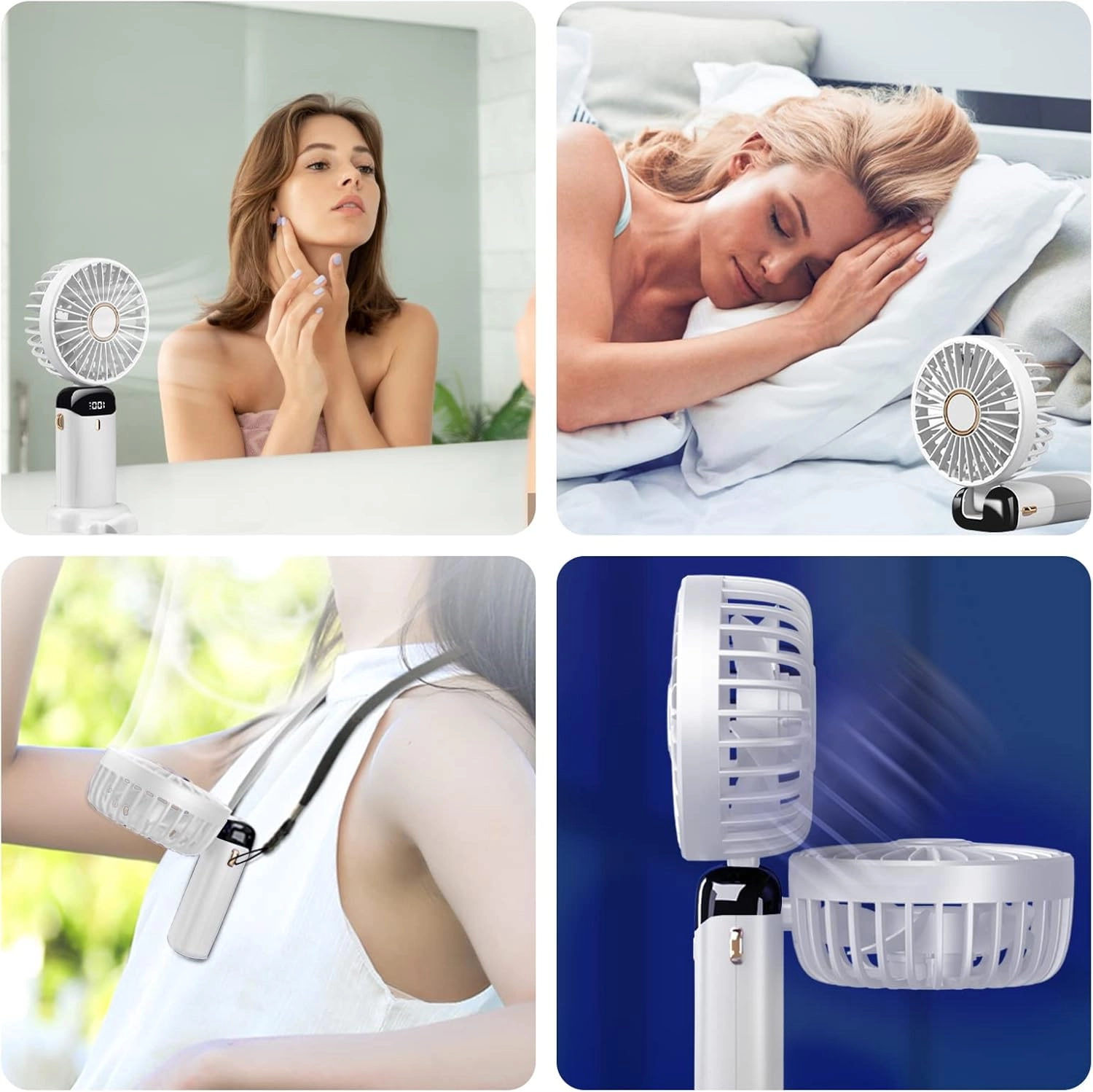 USB Rechargeable Portable Fan - 5-Speed Foldable