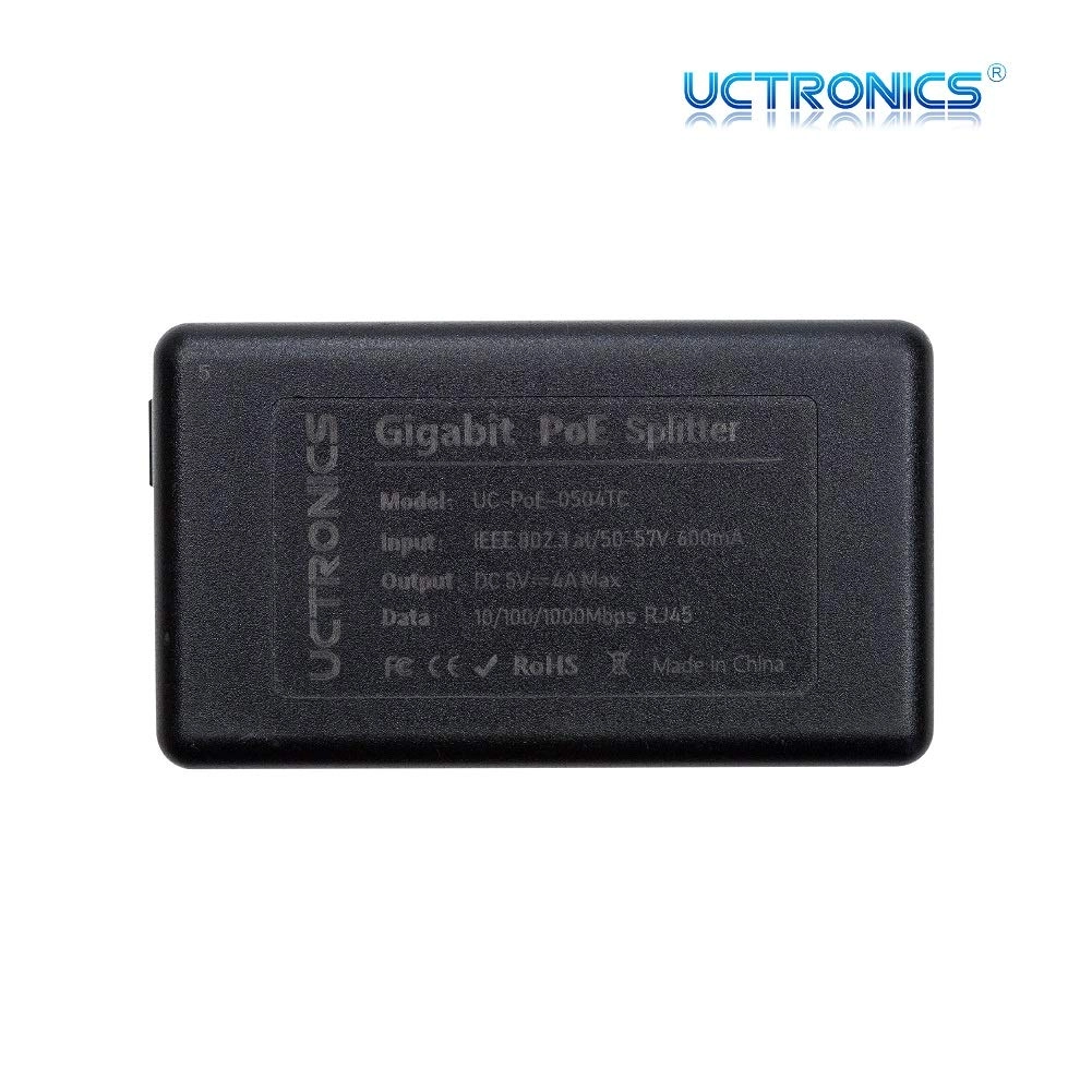 USB-C PoE Splitter - 5V/4A 802.3at Gigabit