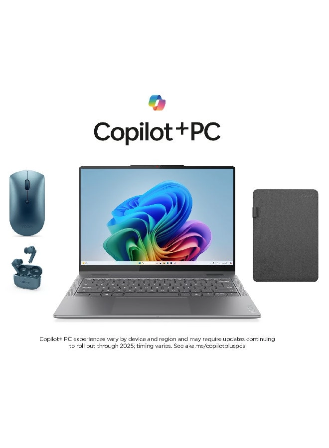 Lenovo Yoga 7 83JQ004UAD - 14'' Core Ultra 7 256V 16GB DDR5 1TB SSD + True Wireless Stereo Earbuds + Yoga Slim Mouse + 14-inch Sleeve + Yoga Pen - English/Arabic