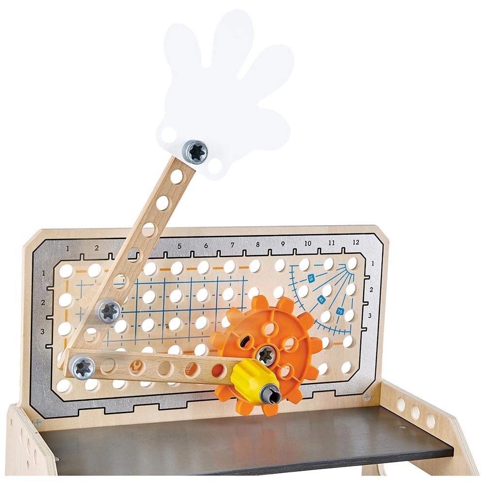 Junior Inventor Discovery Scientific Wooden Workbench - 4 + 58 pieces