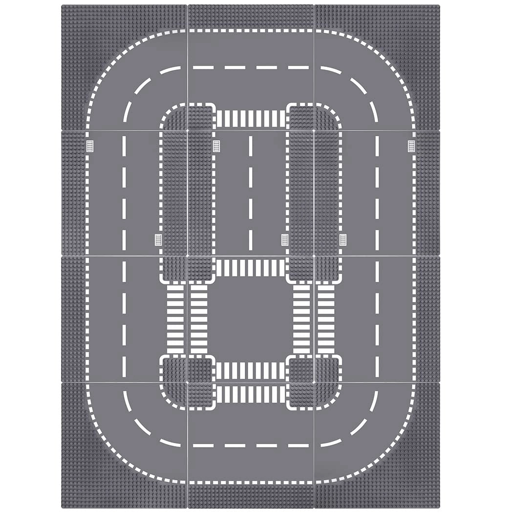 Lekebaby Road Base Plates - 25x25cm 12-pack