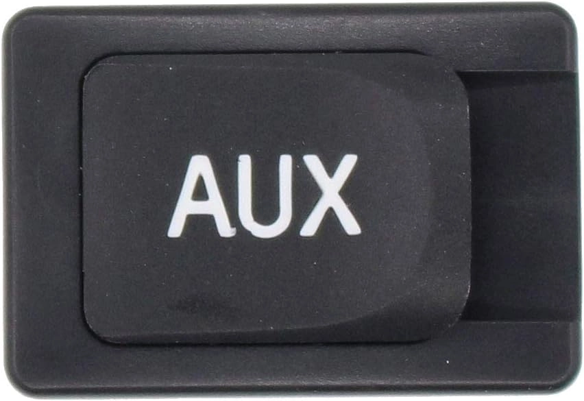 AUX Auxiliary Audio Stereo Jack Adapter Plug Port - Black Plastic
