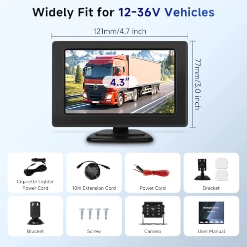 Rear Camera Kit - Night vision wireless 1280*720 pixels