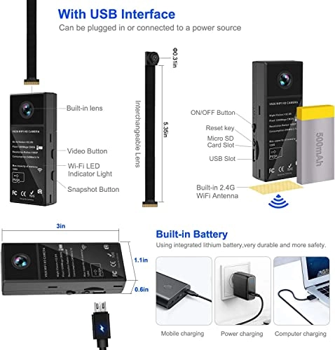 Spy Camera-9826 - 128G 1080P 30fps