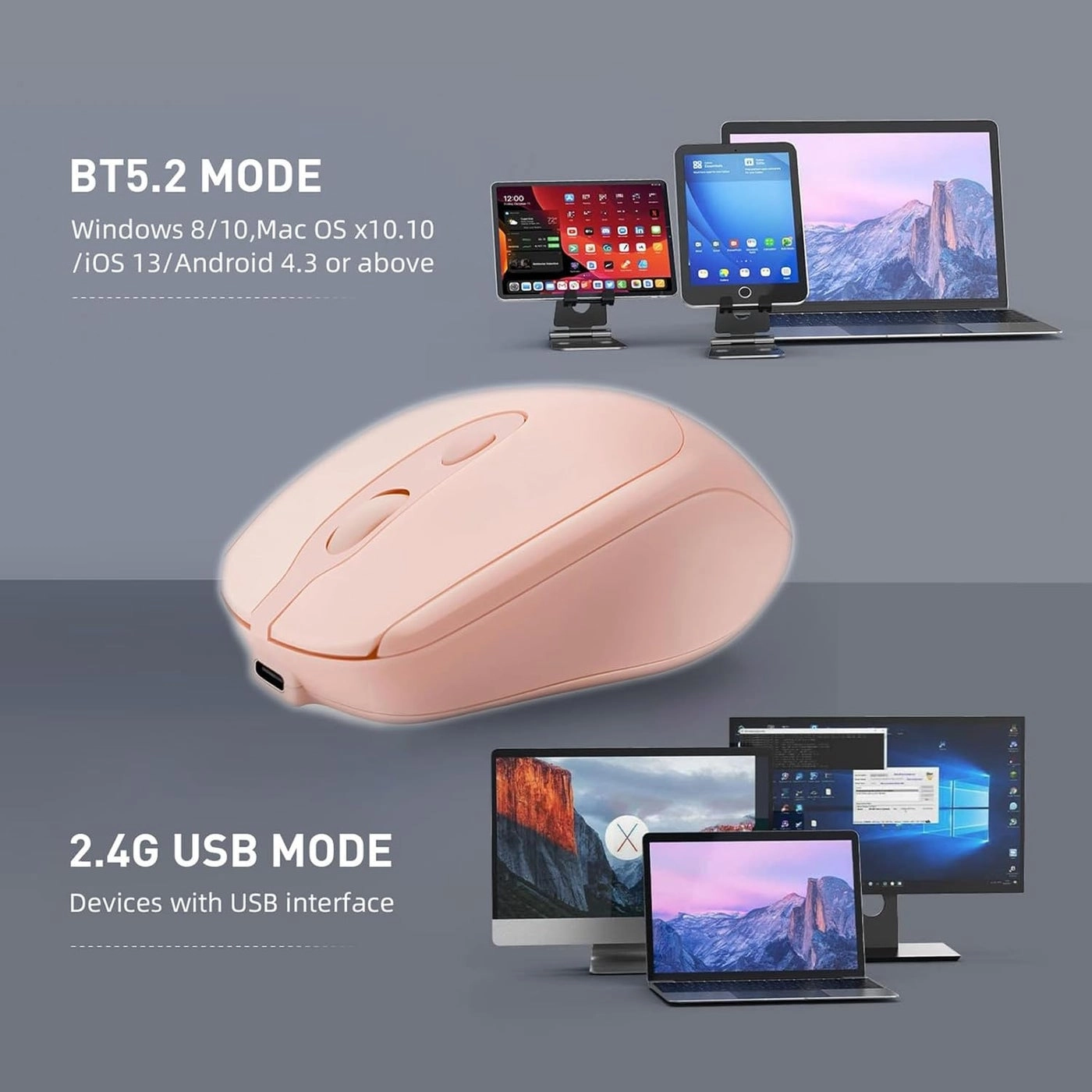 Type-C Rechargeable Mouse - Bluetooth