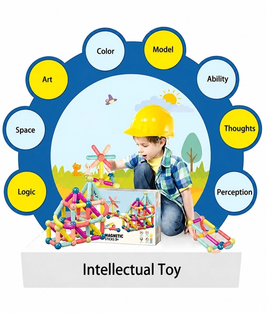 Magnetic Sticks Building Set - 30 pcs