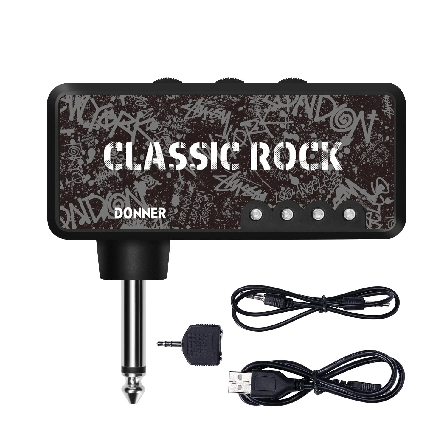 Donner Guitar Headphone Amp - Classic Rock USB Rechargeable Battery