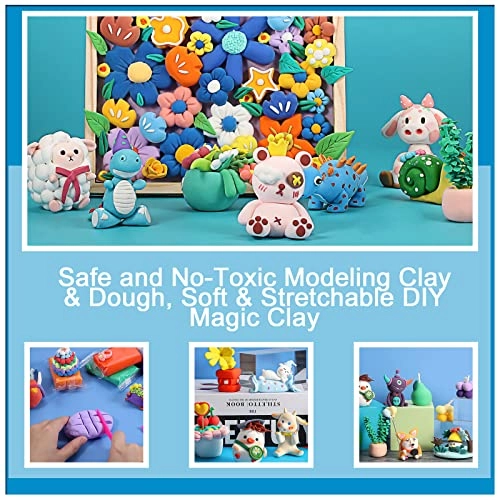 Air Dry Clay - Clay Polymer Clay 380g 48 pcs.