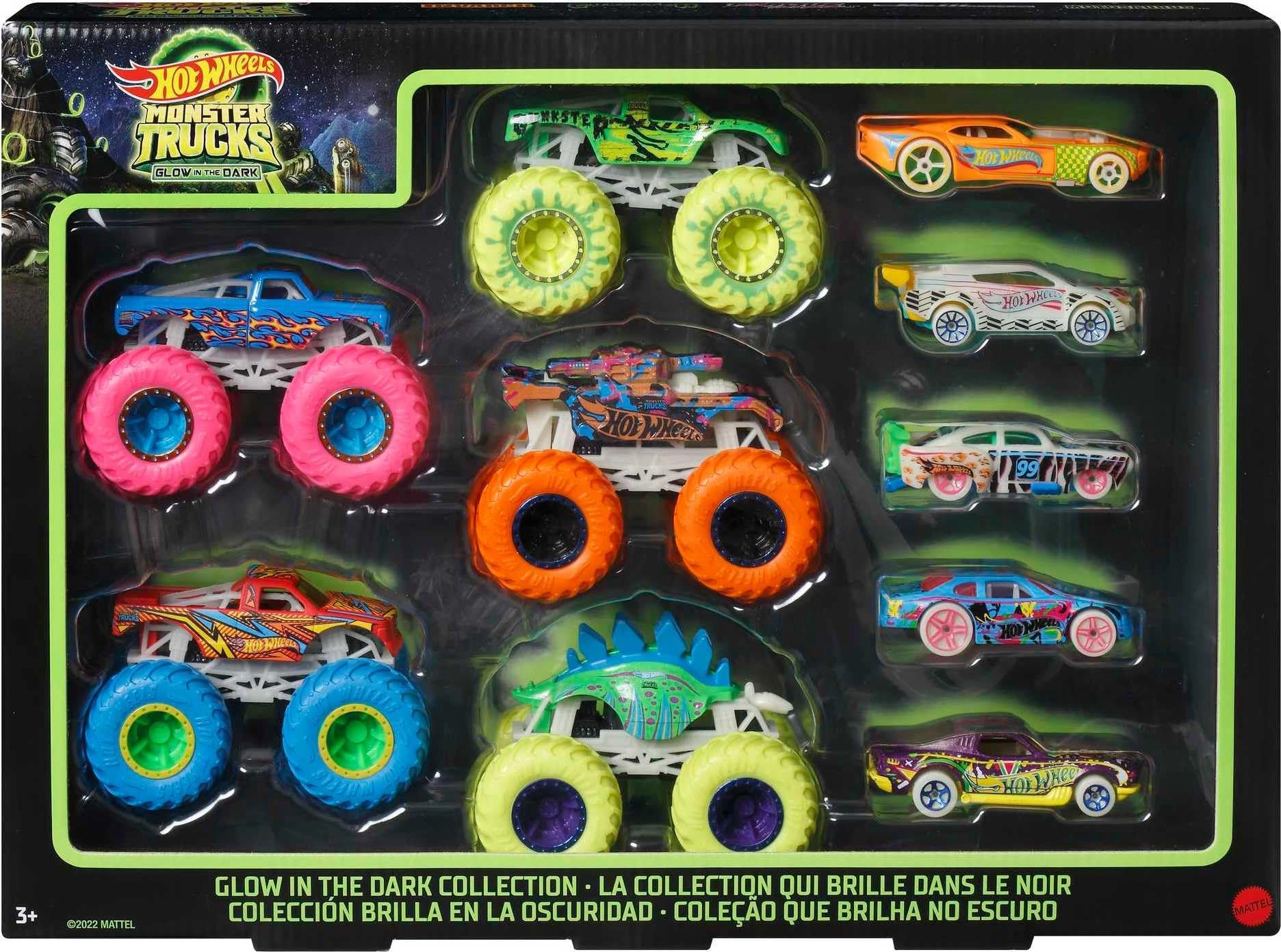 Monster Truck - 5pcs + Die-cast Car - 1:64 5pcs