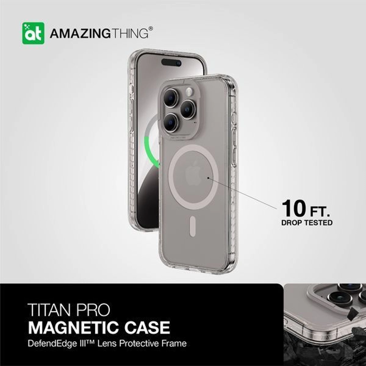 Titan Pro Back Cover Mobile Case with Stand for iPhone 15 Pro