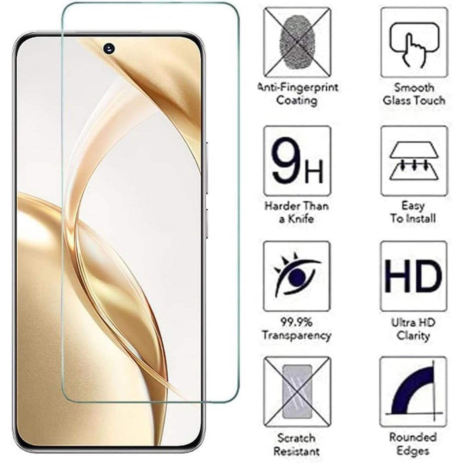 Clear Anti-Fingerprint Screen Protector for Honor 200