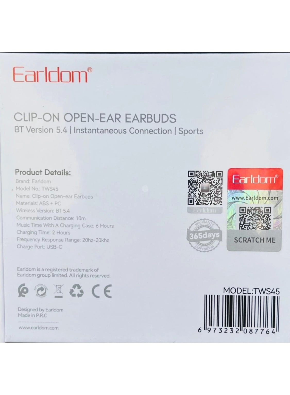 CLIP-ON OPEN-EARBUDS Wired Earbud