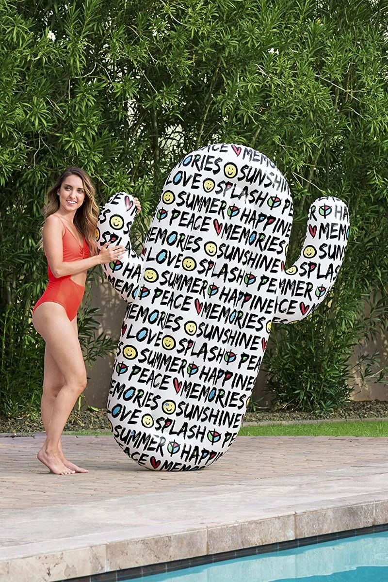 Lounge Summer Quotes Cactus - Inflatable Pool Float