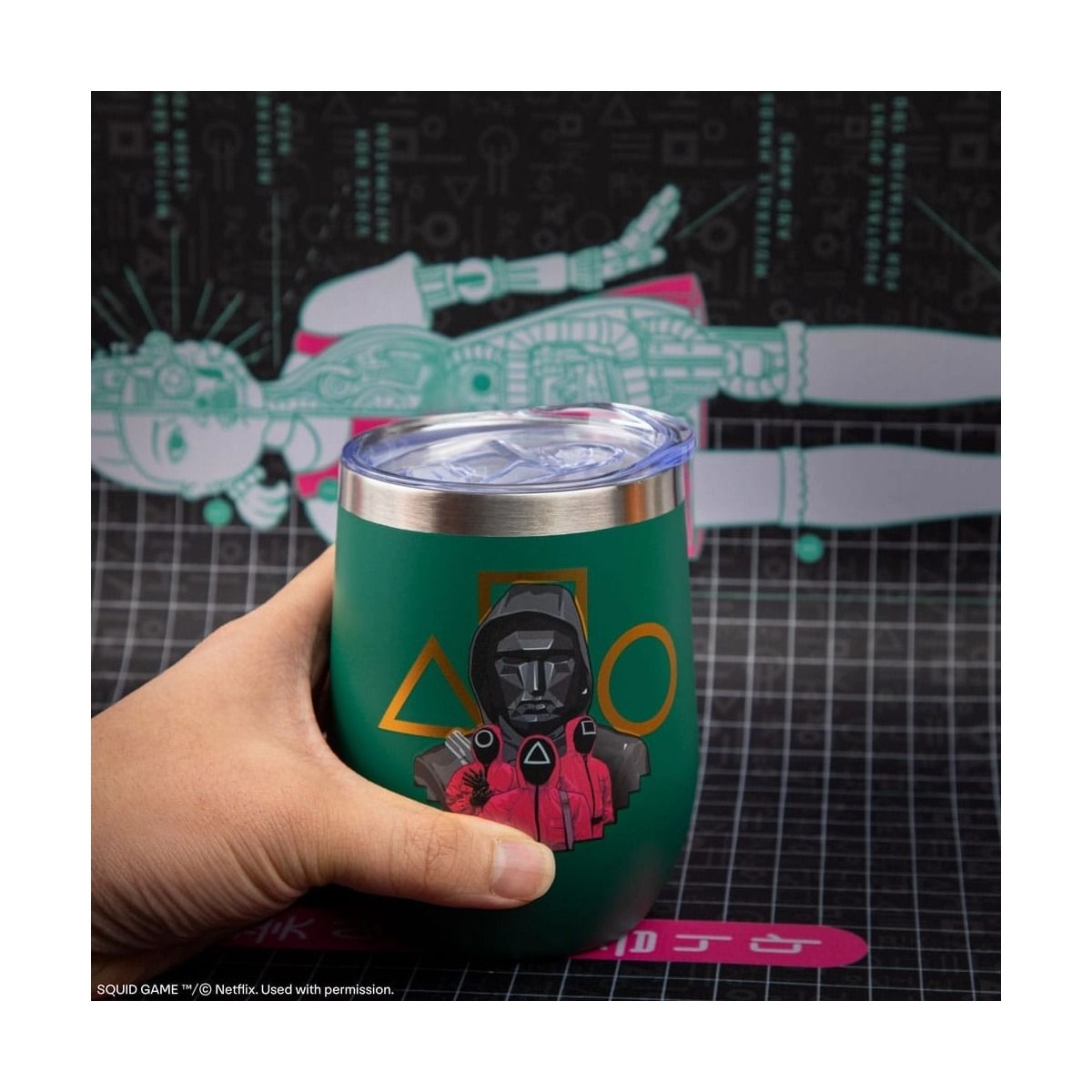 Stainless Steel Squid Game Guards Travel Mug