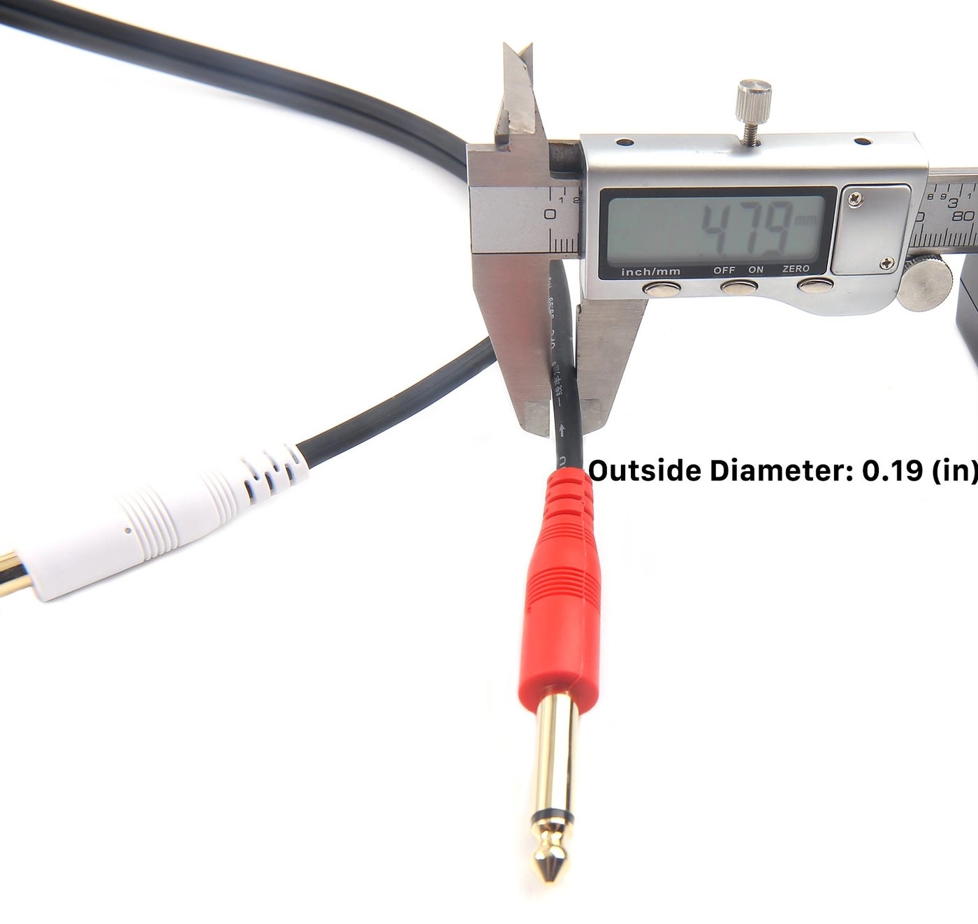 3.5mm TRS to Dual 6.35mm TS Y Splitter - 15 Meters