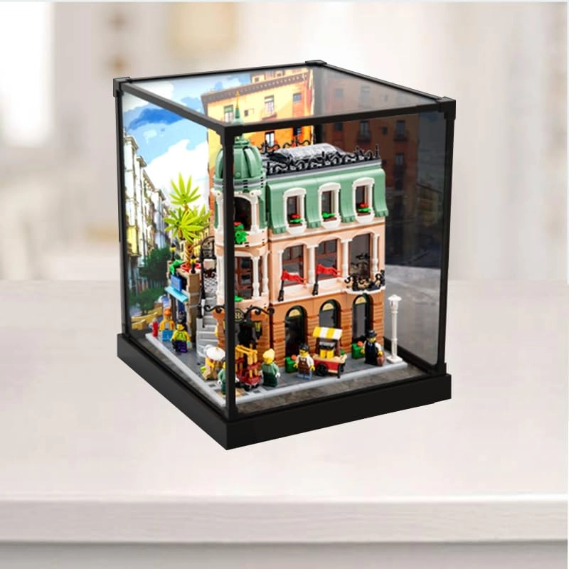 Acrylic Display Case - for 10297 Black Bottom+background 11.81x11.81x13.77in