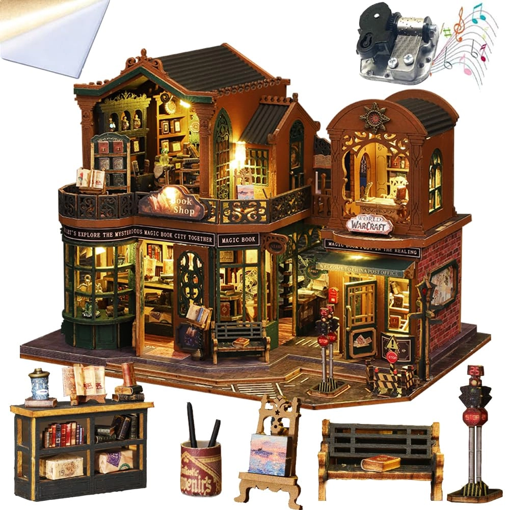 Miniature Wooden Dollhouse Furniture Kit - Creative Room 1:24