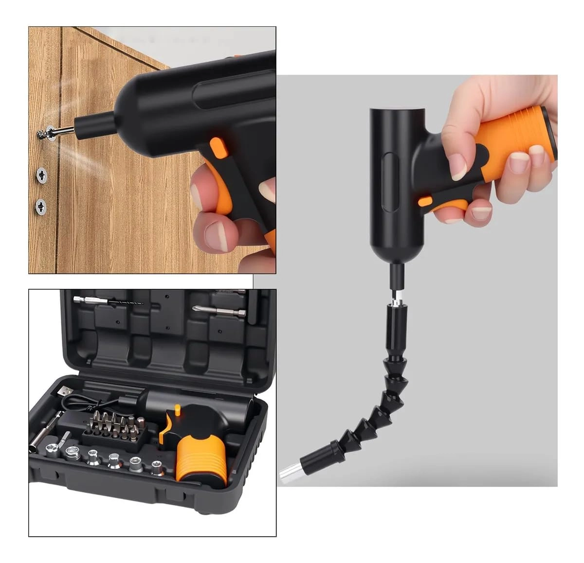 Cordless Electric Screwdriver - Rechargeable USB Charging