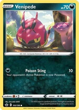 Pokémon Pokemon Venipede 105/198 - English
