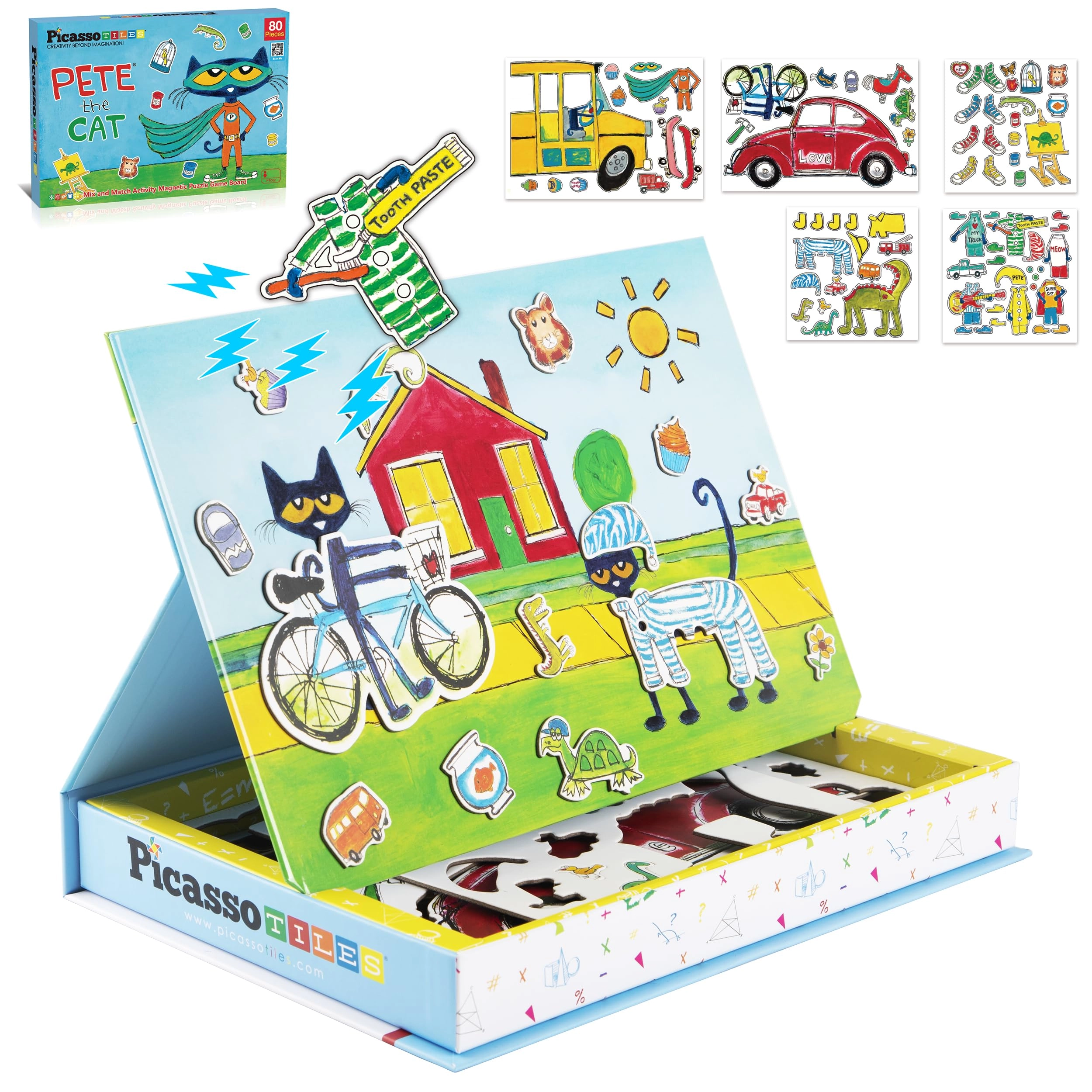 PicassoTiles Pete the Cat Puzzle (PTC02) - 80 pcs