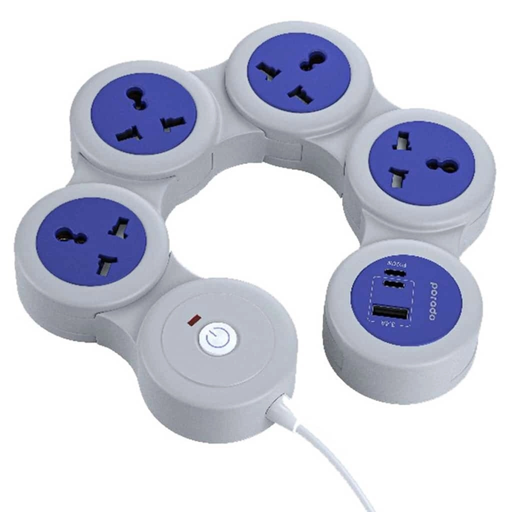 Porodo Multi-Socket Strip - Universal 2500W