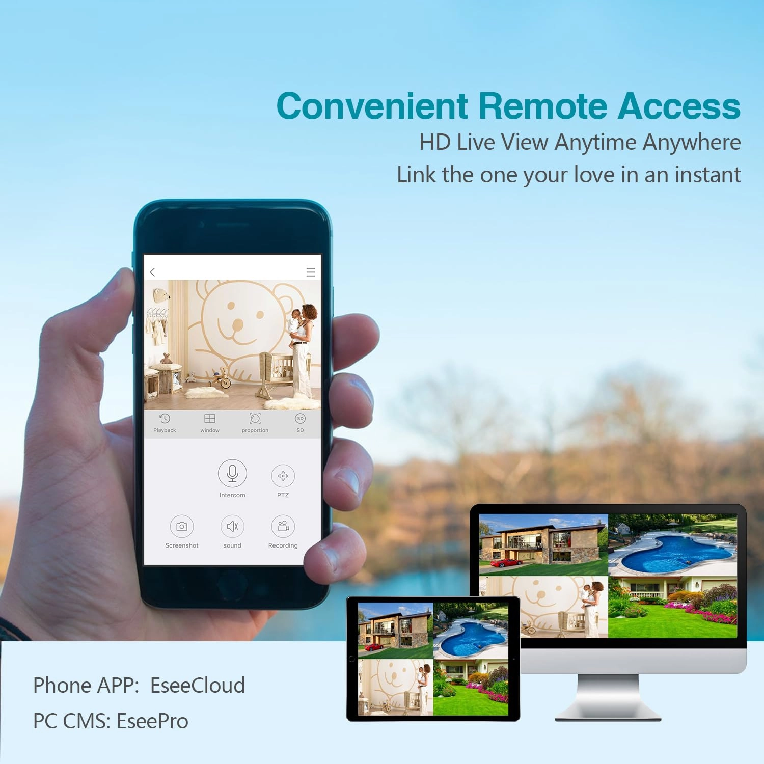 Expandable Wireless Security Camera System - 4pcs 10CH 5MP