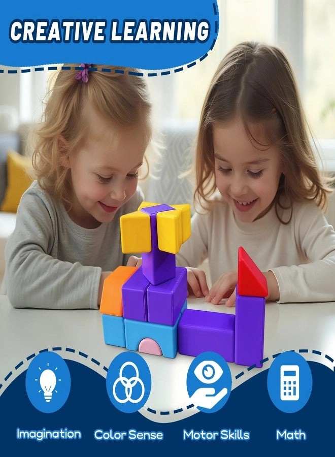 Magnetic Blocks - 22 pcs 8 shapes Colorful