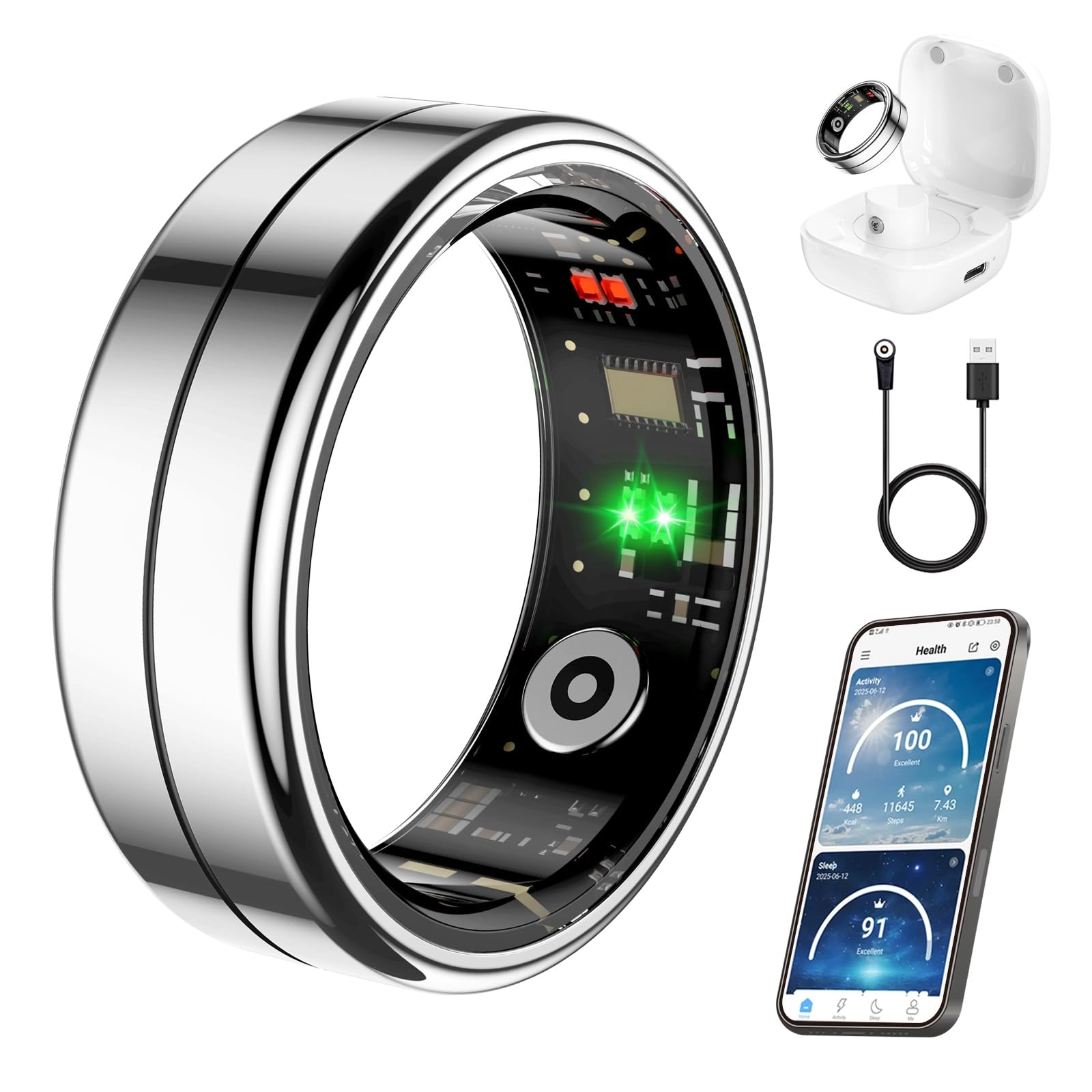 Smart Ring - Heart Rate Blood Oxygen HRV