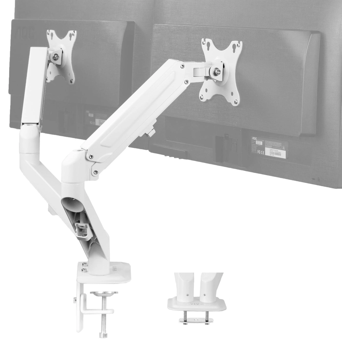 Dual Monitor Desk Mount Stand - two up to 35 inches
