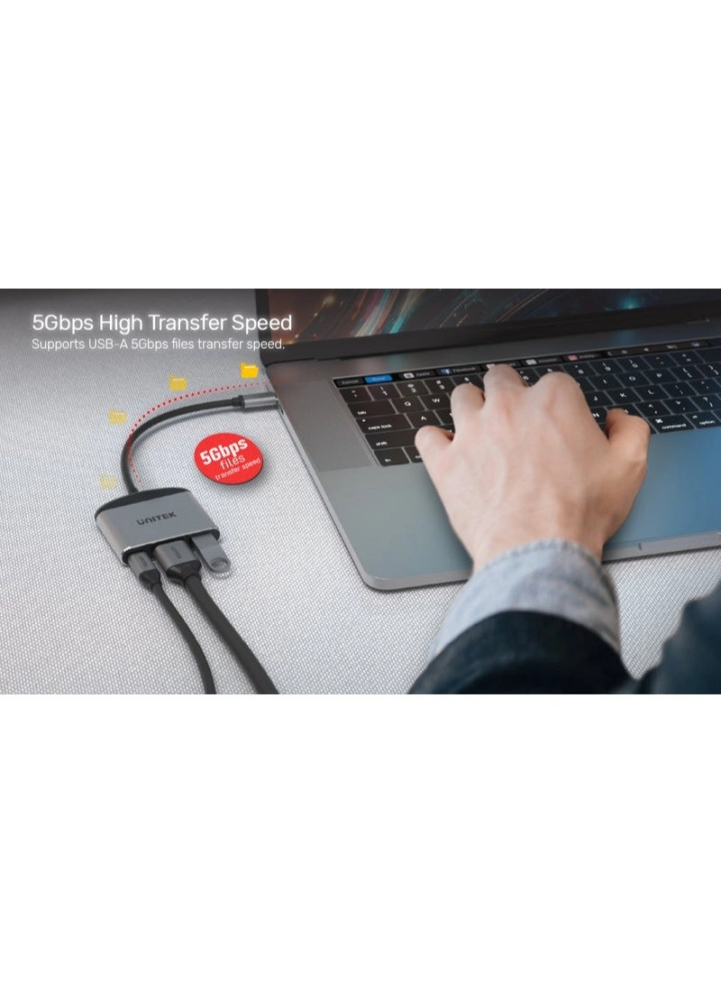 D1102A USB-C Multiport Adapter - 8K UHD PD 100W USB-A 5Gbps