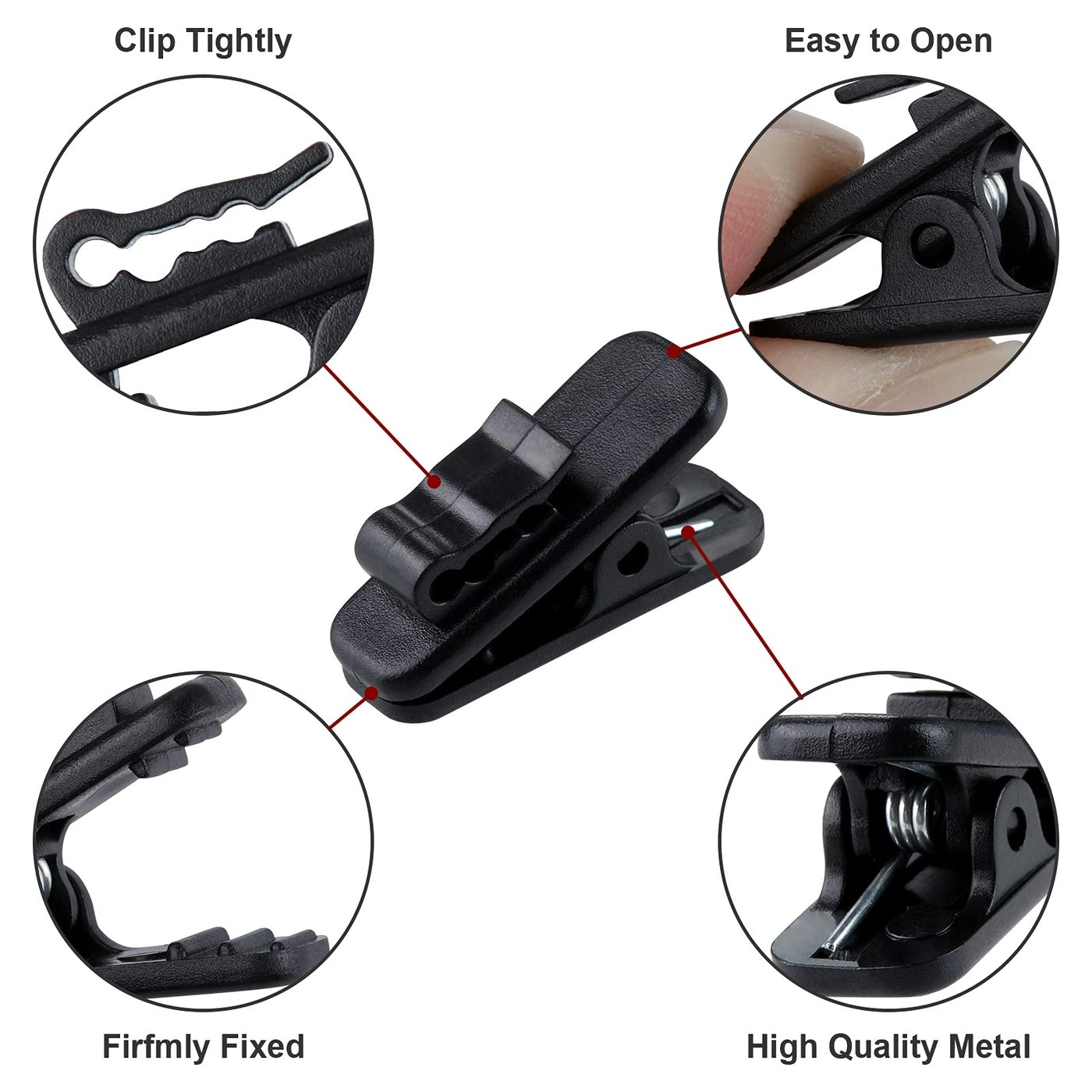 Headphone Clip for Earphone - 1.5mm 1 Inch 20Pcs